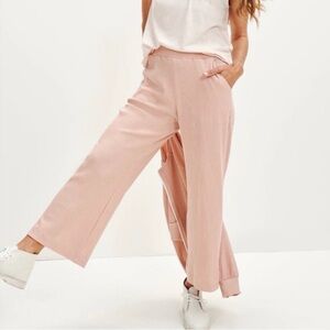 Amour Vert Willow Paris Ribbed Wide Leg Pants